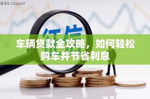 贞丰车辆贷款全攻略，如何轻松购车并节省利息