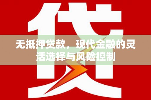 巩留无抵押贷款，现代金融的灵活选择与风险控制
