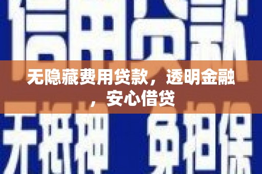 左营无隐藏费用贷款，透明金融，安心借贷