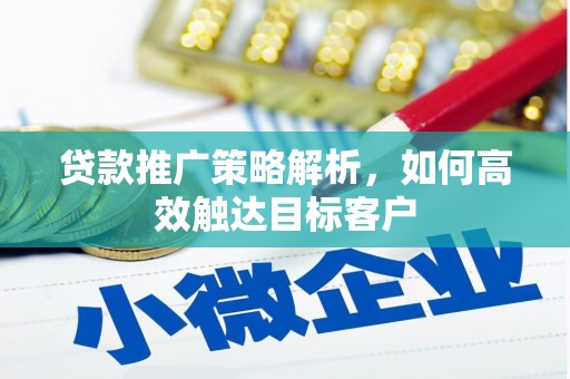 平度贷款推广策略解析，如何高效触达目标客户