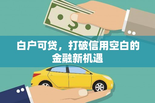 南宁白户可贷，打破信用空白的金融新机遇