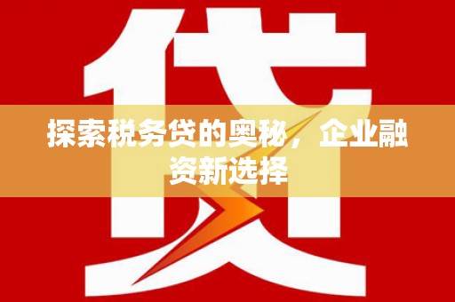 淄川探索税务贷的奥秘，企业融资新选择