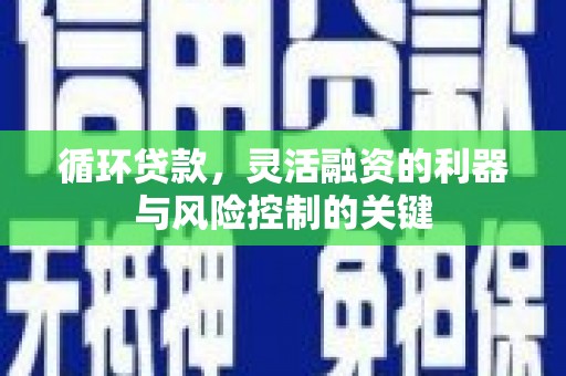 岳塘循环贷款，灵活融资的利器与风险控制的关键