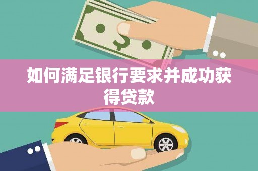 迪庆如何满足银行要求并成功获得贷款